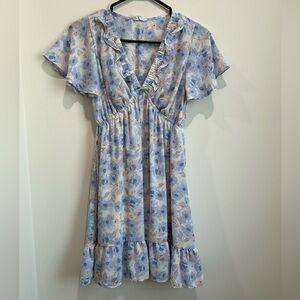 Blue patterned dress